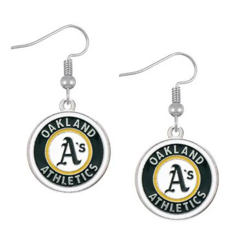 

High Quality Enamel Basketball Sports Earrings Alloy Oakland Team Drop Earrings For Women Jewelry 10Pair