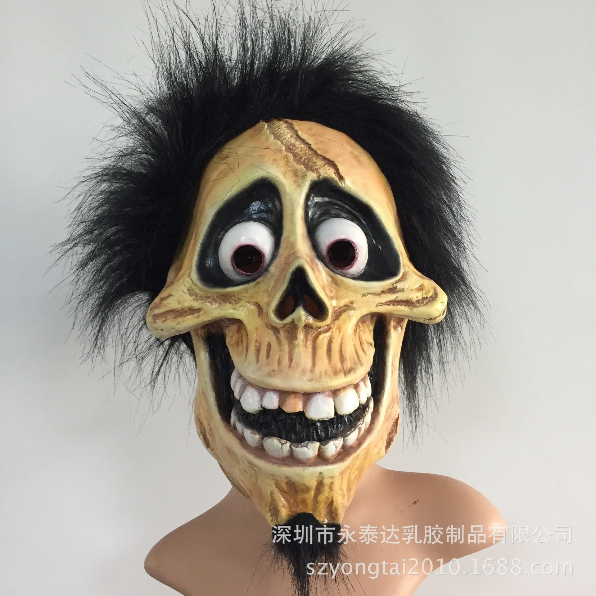 

New Latex Mask Look - Up Ring Tour Erhage Devil Head Sleeve Modeling Film and Visual Props
