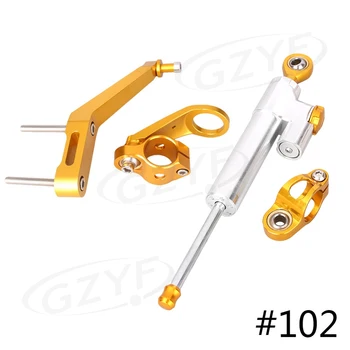 

For Honda CBR954RR 2002-2003 CNC Steering Damper Stabilizer w/ Bracket Set Saftety Control Anodized High Quality