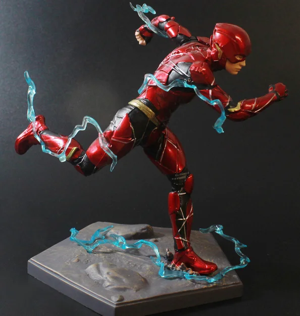 New DC Comic Film Justice League Super Hero The Flash Barry Allen Battle State Run Statue Figure Fi