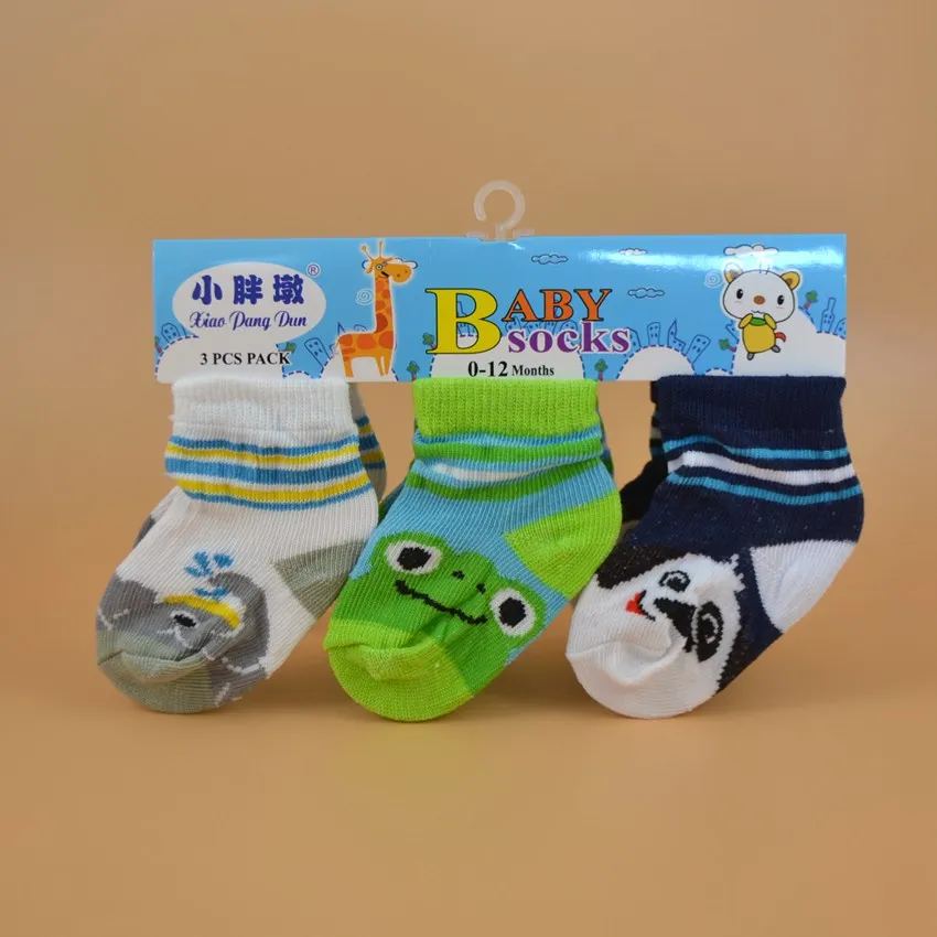 Hooyi/3 пары носков для малышей нескользящие носки для новорожденных, детская обувь для девочек, комплект из 3 предметов, От 0 до 12 месяцев Нескользящие тапочки для мальчиков хлопковые колготки