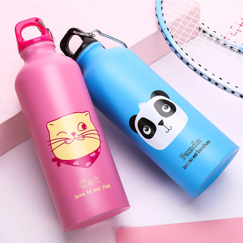 

New 500ml Stainless Steel Outdoor Portable Bottle Cute Animals Outdoor Sports Cycling Camping Bicycle School Kids Water Bottle