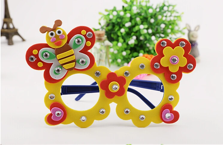 Happyxuan 16 шт/партия милые DIY мультфильм очки Eva наборы для ремесла игрушки детского