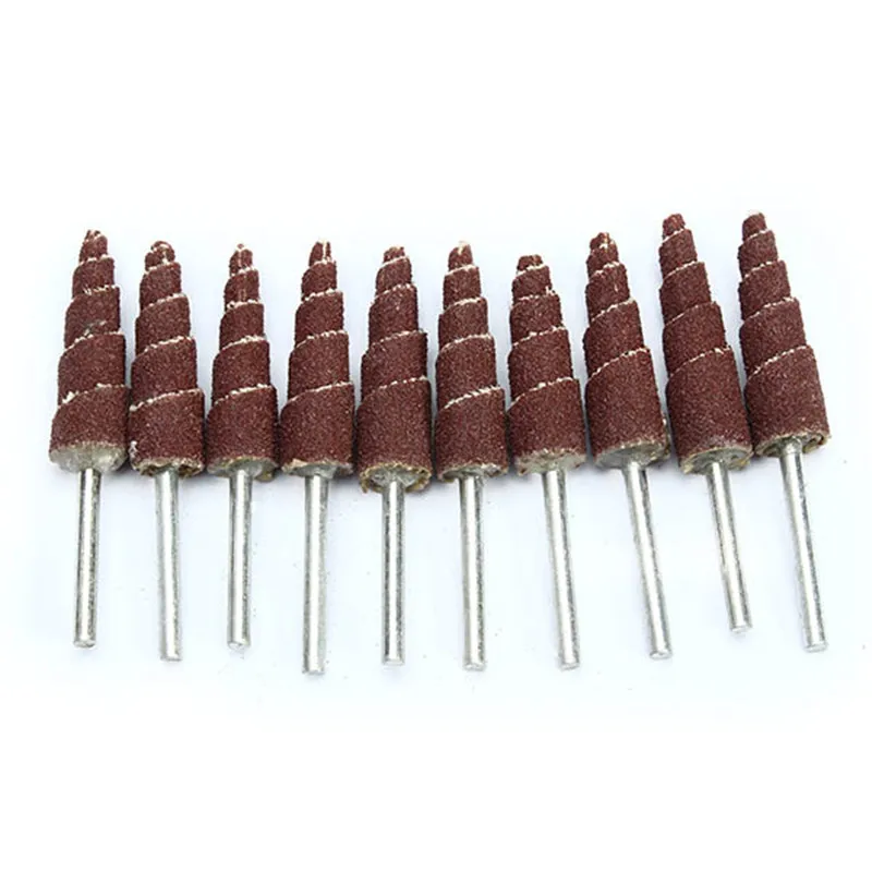 

DANIU 10pcs/set 54mm Long Cone Deburring Flap Sanding Polishing Wheel For Rotary Tool