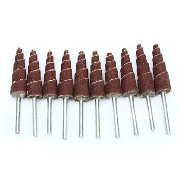 

DANIU 10pcs/set 54mm Long Cone Deburring Flap Sanding Polishing Wheel For Rotary Tool