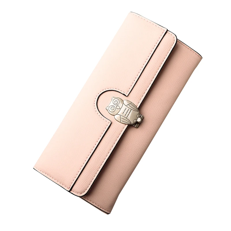 

Fashion Owl Hasp Women's Wallets PU Leather Cash Money Bag Large Card Holders Long Clutch Feminina Carteira with Phone Purse