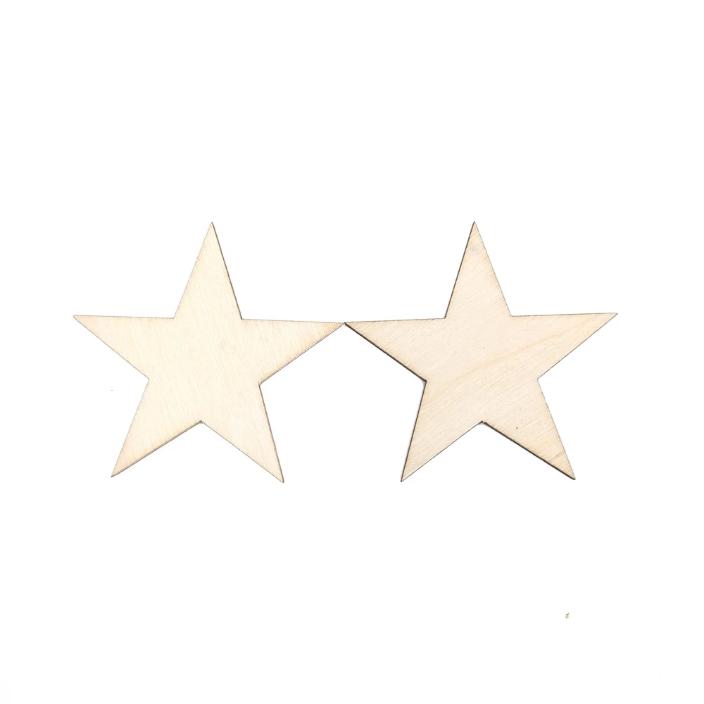 200PCS Wooden Stars Unfinished Wood Stars Pieces Blank Cutout Ornaments for  Craft Project and Christmas Party Wedding Decoration - AliExpress