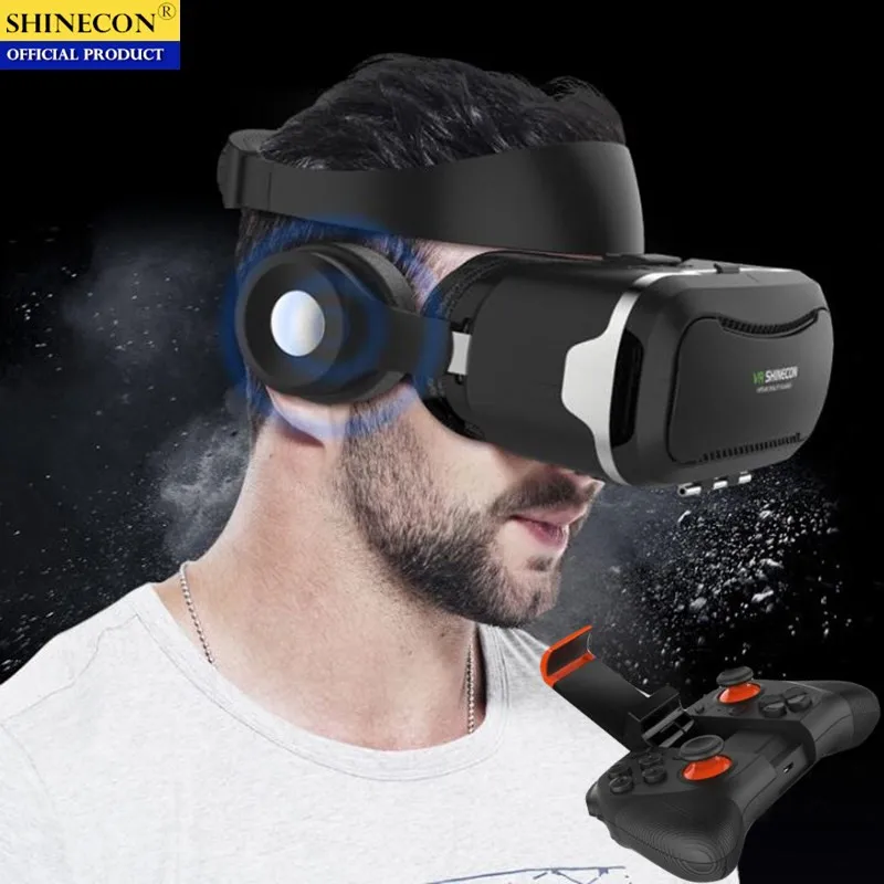 Estereofônico dos Auriculares do Cartão de vr Google da Caixa dos Vidros Virtual de vr Original para o Smartphone de Ios Balancim de Bluetooth 3d da Realidade Capacete Android Mod. 1381483