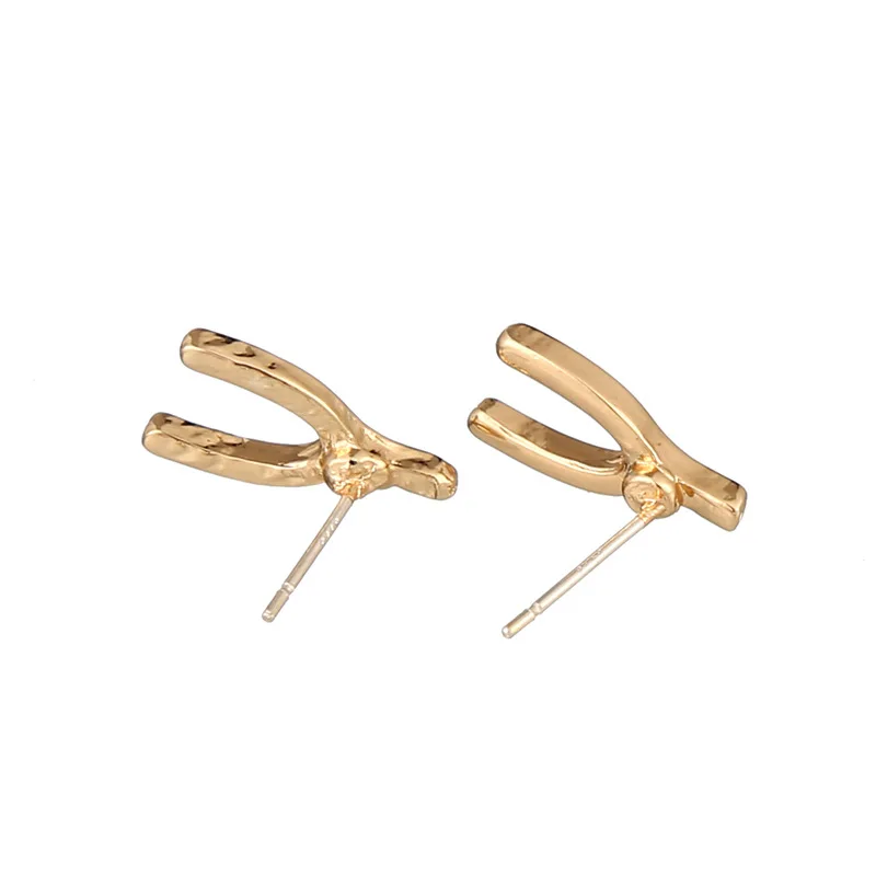 2018 Fashion Jewelry Earrings For Women Thanks Giving Wish Bone Stud Earrings Fashion Jewelry