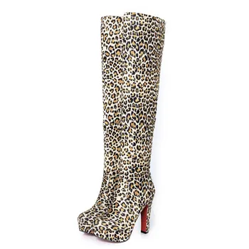 

Nice Winter Fashion Sexy Women Over The Knee Boots Botas Mujer Round Toe Thigh High Heels Platform Pumps Shoes