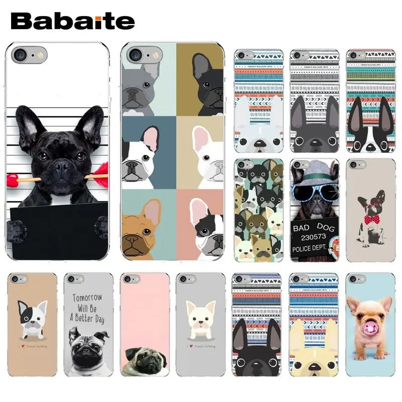 

Babaite French Bulldog Pattern Transparent Soft Shell Phone Cover for iPhone X XS MAX 6 6s 7 7plus 8 8Plus 5 5S SE XR