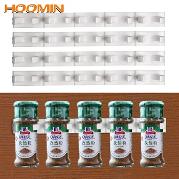 

Store Home Kitchen Organizer Spice Rack Gripper Seasoning Carrier Bottle Storage Holder 2pcs 4pcs Cabinet Clip Shelf Racks