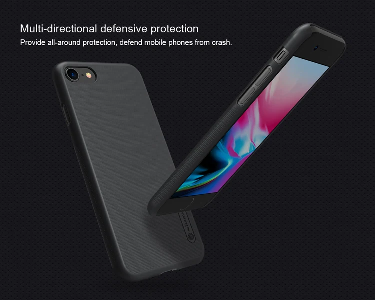Для iPhone 8 Nillkin супер матовый защитный жесткий чехол для задней панели ПК для iPhone 8 4," Nilkin чехол для телефона+ Защитная пленка для экрана