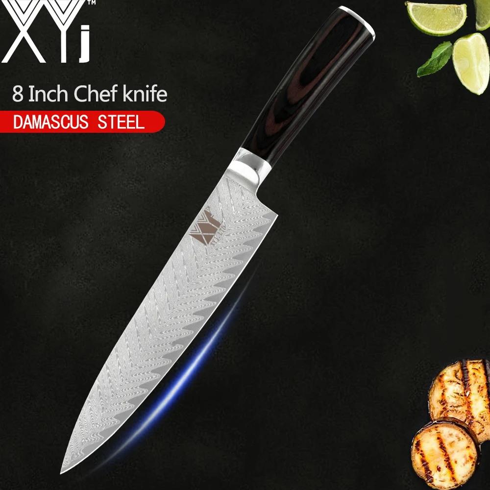 

XYj 67 Layers VG10 Damascus Kitchen Knife Professional Japanese Chef Knife Damascus Fishbone Pattern Knife Gyutou Meat Cleaver