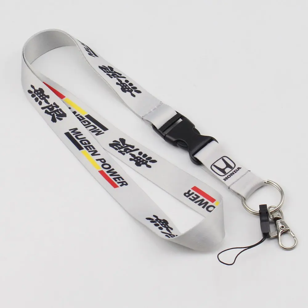 mugen power Racing Key Lanyard для ключа мобильного ID карты подвесной ремень переоборудование - Название цвета: grey mugen