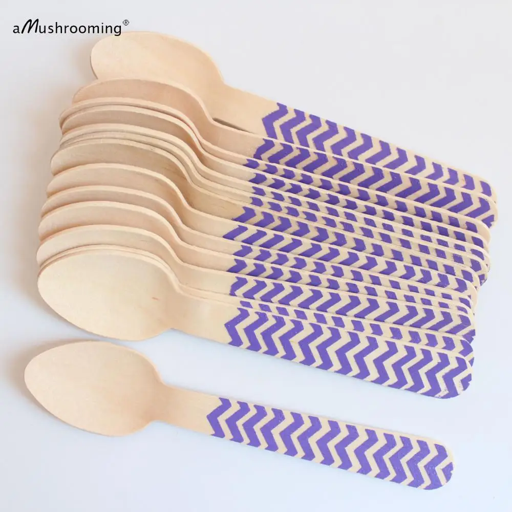 purple chevron 14cm spoon (3)