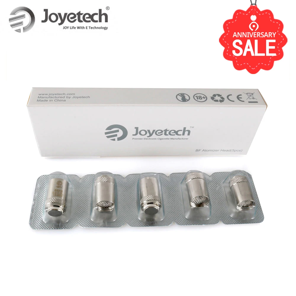 

Original Joyetech BF SS316 Coil 0.5/0.6/1.0ohm Replacement Atomizer Head for CUBIS/eGO AIO/Cuboid Mini 5pcs/lot e-Cigarette