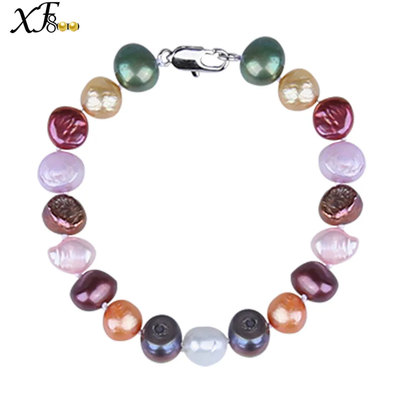 

[XF800] Baroque Pearl Bracelets Natural Irregular Freshwater Mix Pearl Bracelets Party Bangle For Women [TS206]