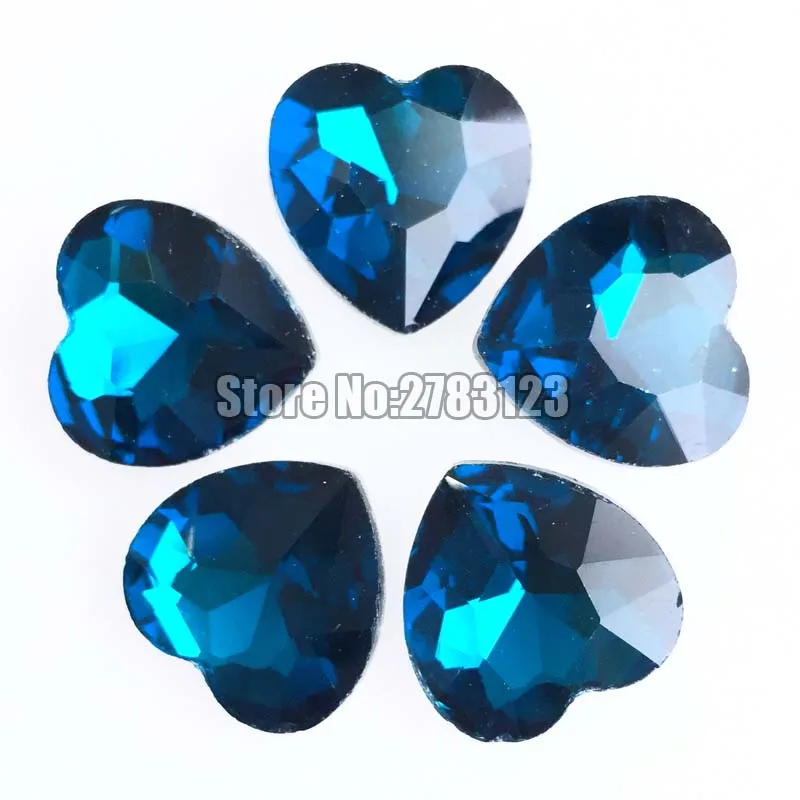

Model complete! AAA Glass Crystal Peacock blue heart shape pointback loose rhinestones, diy/Clothing accessories SWHP212