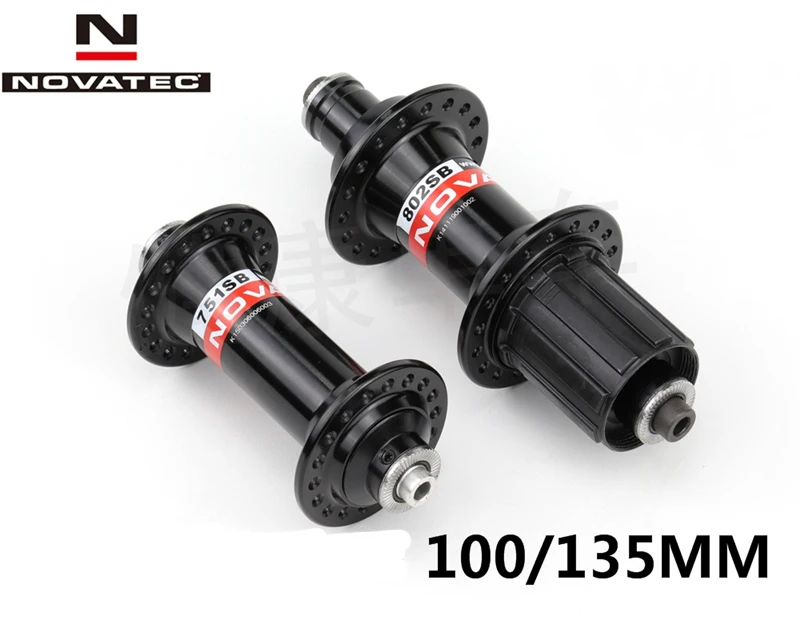 Велосипедные ступицы NOVATEC MTB V-тормоза 28/28 32/32 отверстий 751SB/802SB 100 мм 135 черный