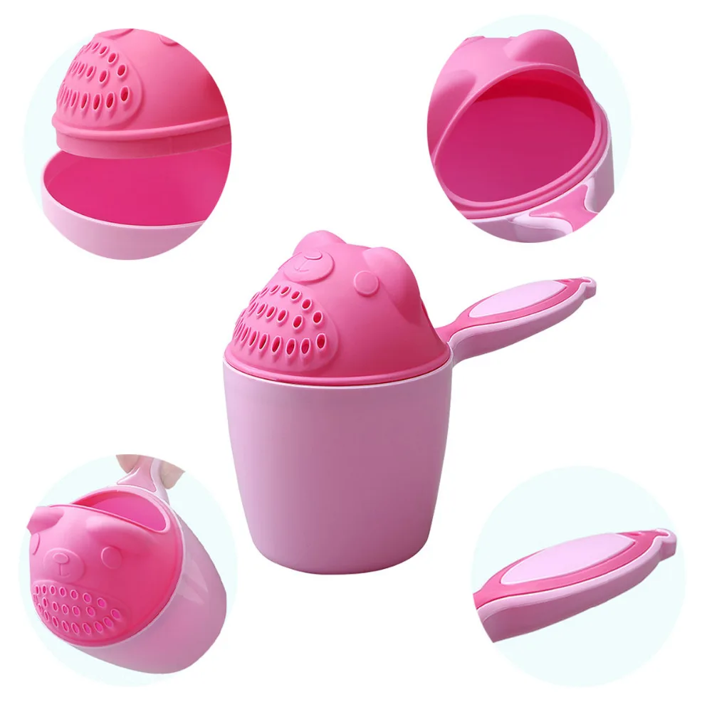 Baby Shampoo Cup Children Shower Spoon Shampoo Cup Children Bathroom Water Shampoo Toothbrush Wash Cup Bath Toys