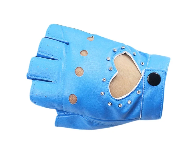 Long Keeper Fashion Half Finger Driving Women Gloves PU Leather Fingerless Gloves Half Finger