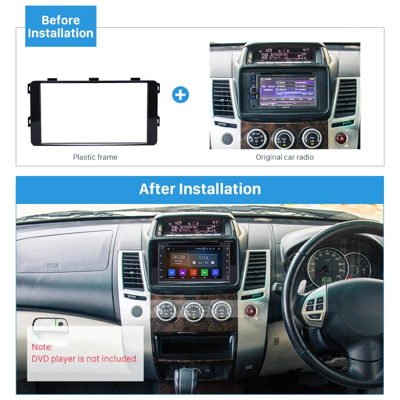 Автомобильная радиоустановка Harfey для 2015 Mitsubishi Pajero Sport Triton Trim Dash CD установочный