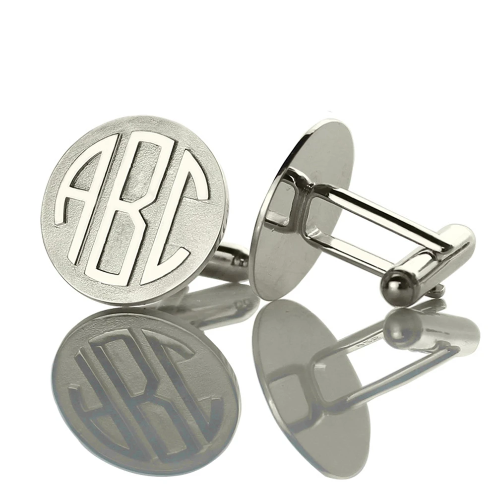 

Sweey Wholesale Manufacturer Hot Selling Personalized Men's Cufflinks Block Monogram Cufflinks for Men