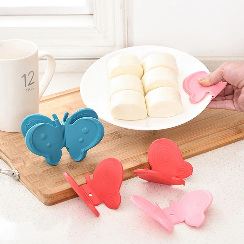 

HIFUAR 1pc Creative Butterfly Sharped Silicone Adiabatic Pot Clips Magnet Dish Bowl Microwave Oven Armguard Kitchen Supplies