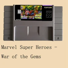 Marvel Super Heroes-War of the Gems 16 бит большая серая игровая карта для NTSC игровой плеер Прямая