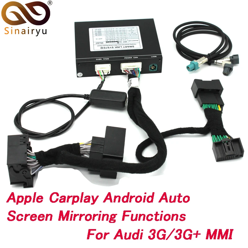 2019 nuevo IOS coche Apple Airplay Android Auto CarPlay caja para Audi A1 A3 A4 A5 A6 Q3 Q5 Q7 original de la pantalla de actualización de MMI sistema