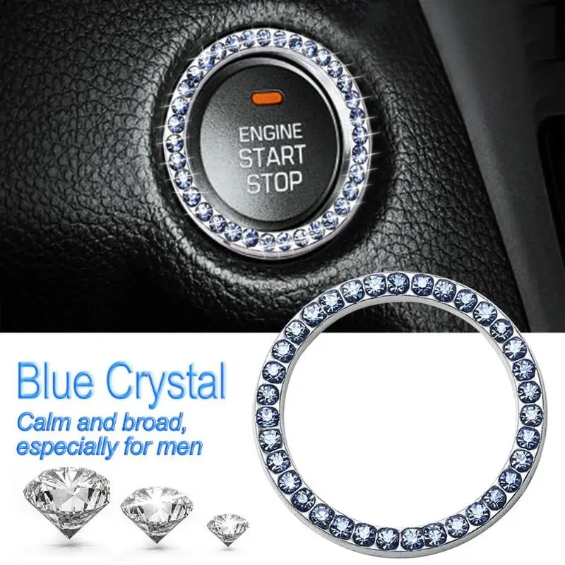 Авто 40 мм/1.57in OD стайлинг автомобилей декоративная кнопка старта декоративные алмазные Стразы шикарные бриллианты кольцо