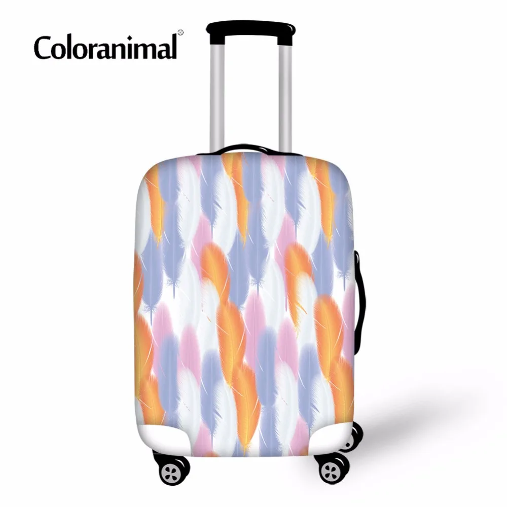 

Coloranimal Feather Thicken Elastic Luggage Protetive Cover With Zipper Travel Trolley Case Bags Suitcase Dust Waterproof Covers
