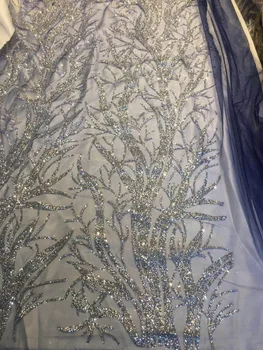 

Latest Glued glitter sequins Tulle Lace French Nigerian Laces Fabrics
