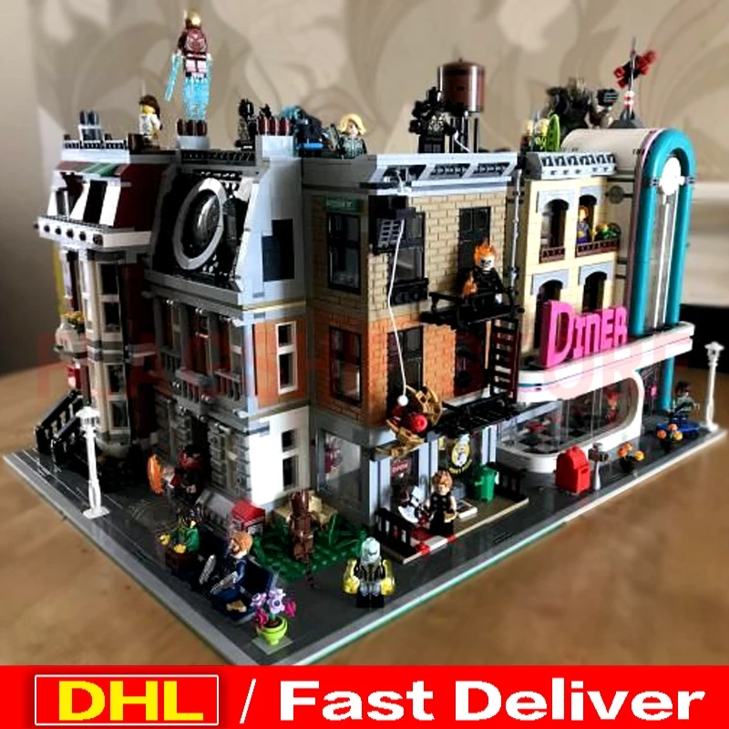 

Lepin 07107 marvel Lepin 15037 Downtown Diner The 76108 Sanctum Sanctorum Showdown Set Building Blocks Bricks Toys Gifts