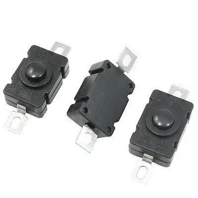 AC 250V 1.5A горизонтальный 2Pin фиксирующий фонарик кнопочный переключатель 3 шт |