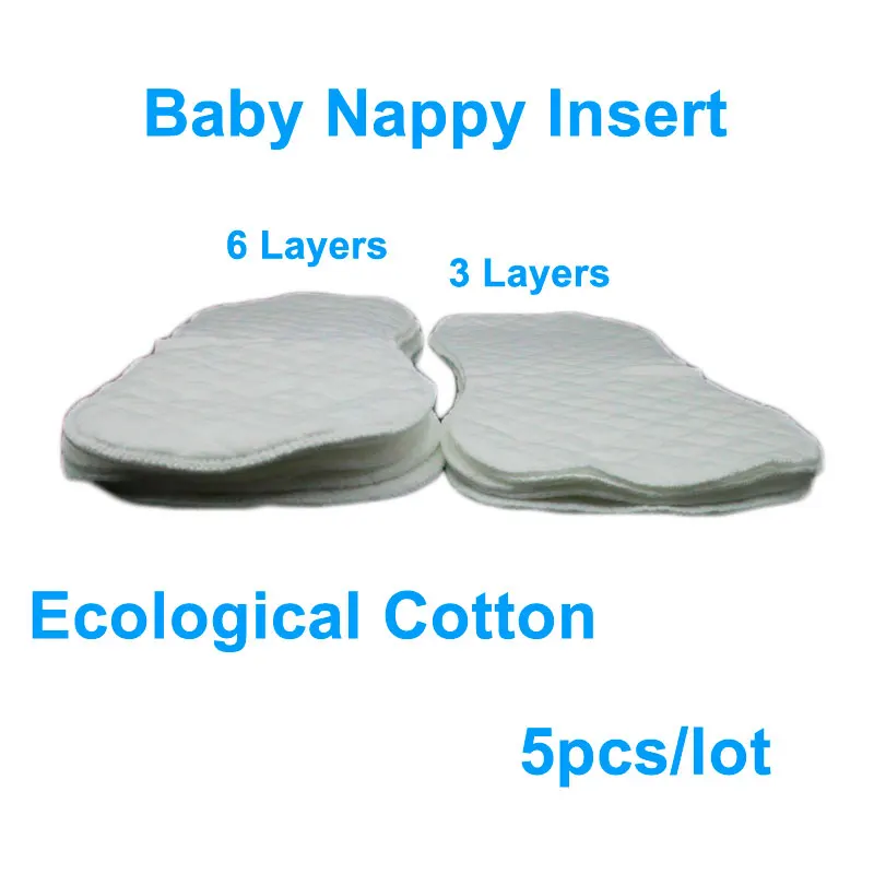 10Pcs Cloth Cotton Baby Insert Nappy Liners 3//6 Layers Diapers Reusable Washable