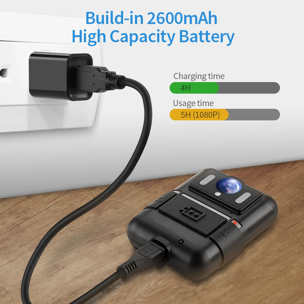  BOBLOV WN11 Wifi IR Night Vision Body Worn Camera 140 Degree 32GB Record Video Security Pocket Poli