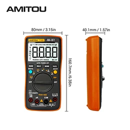 T105 интеллектуальный цифровой мультиметр с защитой AC/DC Амперметр Вольтметр Авто Multimetro Температурное Сопротивление Емкость Тестер - Цвет: Оранжевый