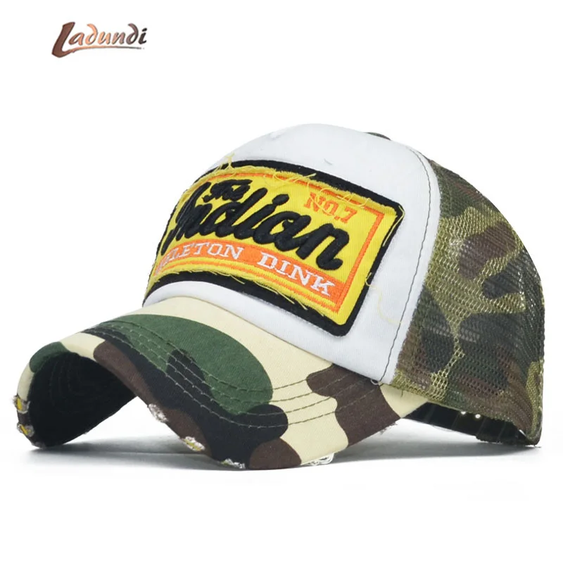 الصيف قبعة مموهة لكرة البيسبول النساء الرجال التمويه البيسبول القبعات Snapback العظام أيقونة سائق الشاحنة كاب رياضي شبكة الخماسي أبي Casquette قبعة