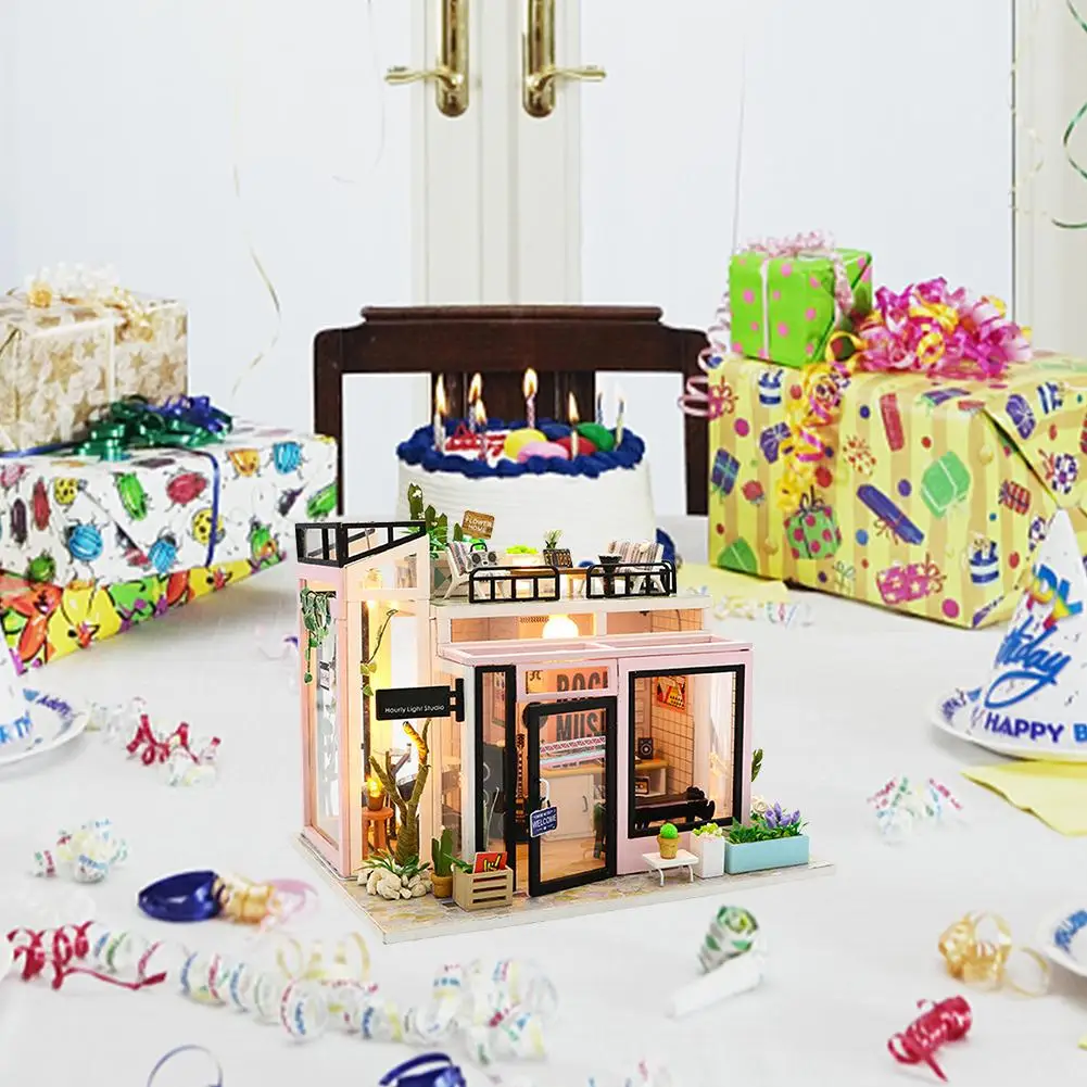 DIY маленький дом модель головоломка модель здания сборка современный стиль игрушки ручной работы для Дети Детские подарки мальчик девочка