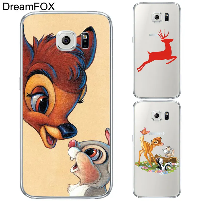 DREAMFOX L334 Бэмби и Thumper Мягкий ТПУ силиконовый чехол для samsung Galaxy Note S 3 4 5 6 7 8 9 Edge Plus Grand