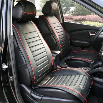 

New Luxury PU Leather Auto Universal Full Car Seat Covers for gift Automotive Seat Covers Fit most car seats car interiors #20