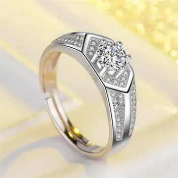 

2017 New Vintage Men Ring S925 Silver Sterling Bridegroom Wedding Fine Jewelry Engagement Party Hombre Luxury Bijoux Anello Ore