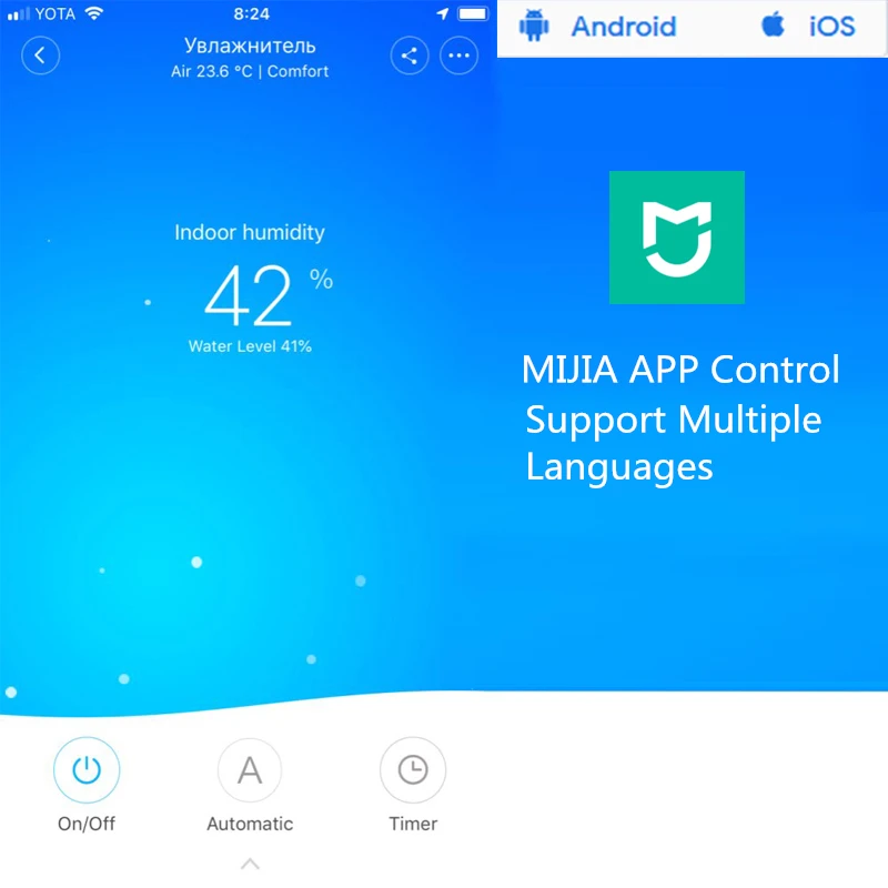 Mijia приложение управление XIAOMI умный увлажнитель естественного испарения воздушный демпфер без водяной туман подходит для аллергического тела