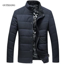 Новое поступление стиль мужчины бутик парки бизнес случайный стенд воротник мужской сплошной теплая хлопковая стеганая одежда с подкладкой Большие размеры L-6XL