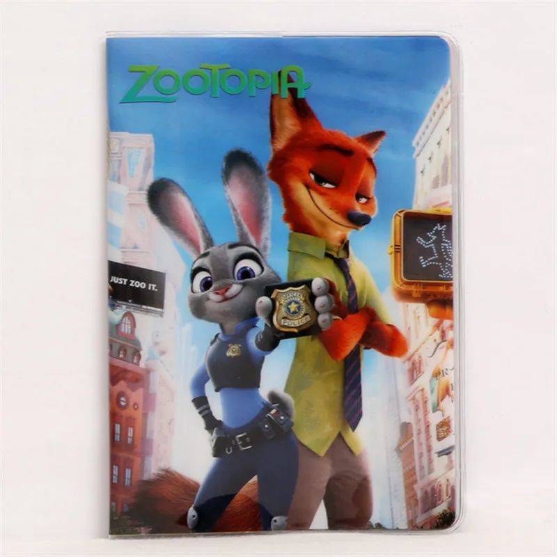 

Cartoon Zootopia Business Card Holder 14*9.5cm Passport Cover PVC Passport Case Protective Wallets for Travel Ticket Credit Card