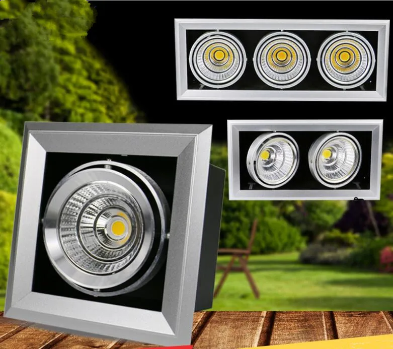 

High quality 1x10W/2x10W/3x10W Led Grille Lights Square COB LED ceiling Grille light Lamp LED bean pot light 85~265V/AC