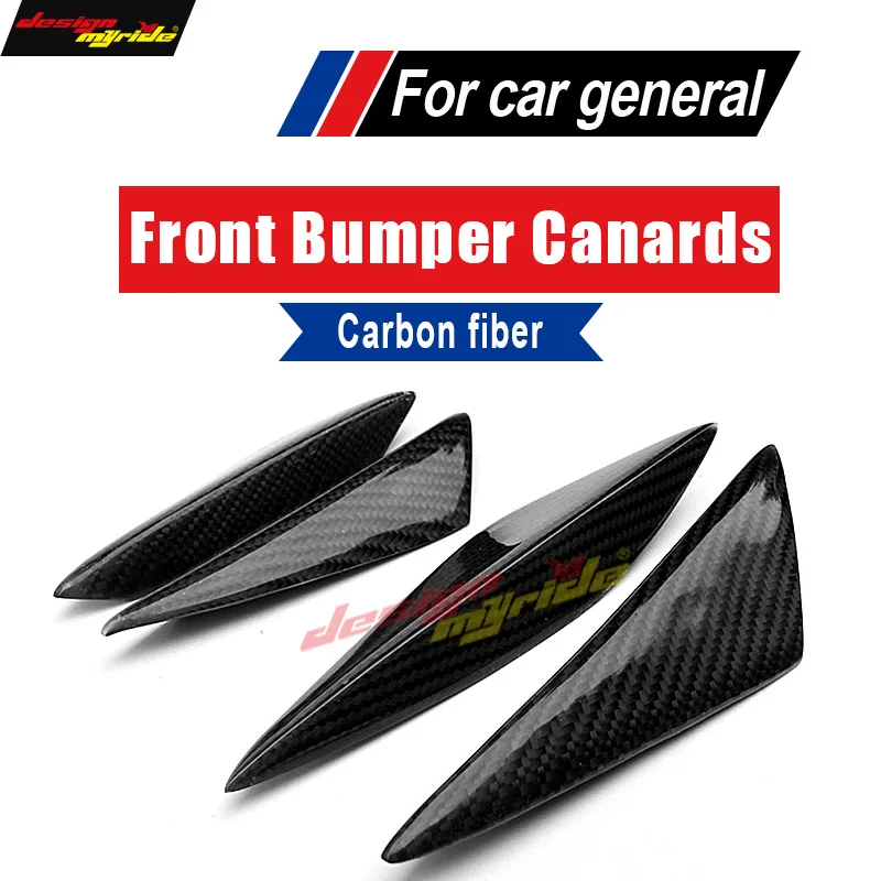 

For BMW F10 F18 E60 E39 550 540 4Pcs Front Bumper Lip Splitter Fin Air Knife Auto Body Kit Car Spoiler Canards Valence Accessory