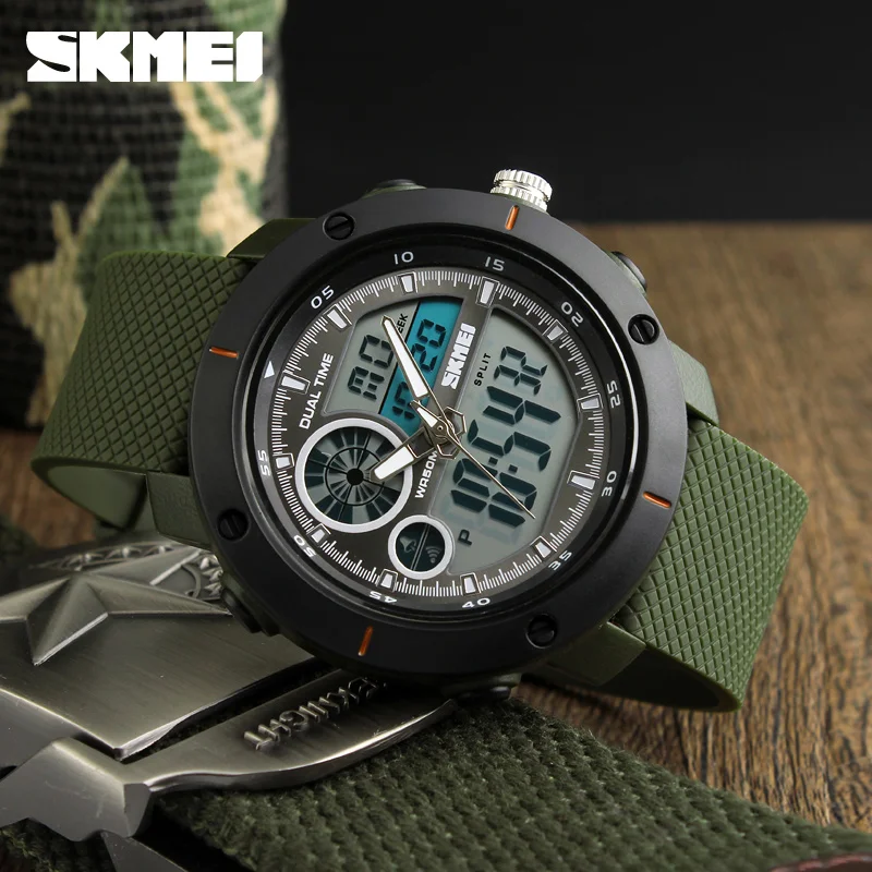 Günstig SKMEI Neue Outdoor sportarten Uhren Luxusmarke Digitalen Quarzuhr Männer Wasserdicht Militärischen Armee Armbanduhr Relogio Masculino